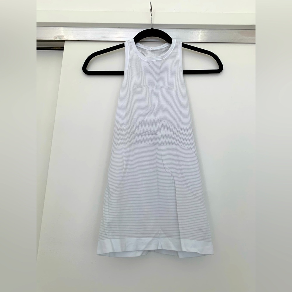 Lululemon White Racerback Tank Top